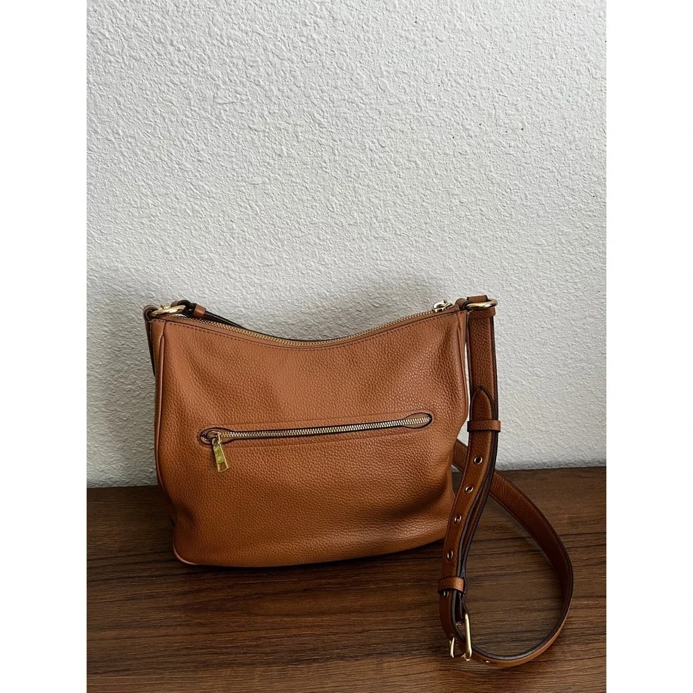 Coach Shay Crossbody Bag Saddle Tan Pebble Leather Gold Hardware C1648 Versatile